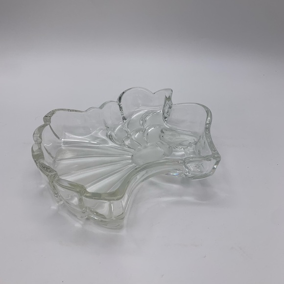 MIKASA Christmas Archangel Clear Frosted Crystal Glass Candy Nut Trinket Dish - Picture 5 of 13